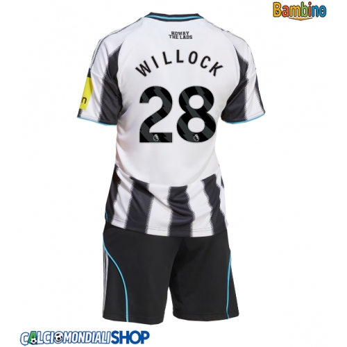 Maglie da calcio Newcastle United Joe Willock #28 Prima Maglia Bambino 2025-26 Manica Corta + Pantaloni corti)